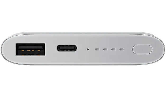 Внешний аккумулятор Samsung 10А/ч с беспроводной зарядкой EB-U1200 (серебристый) фото 3